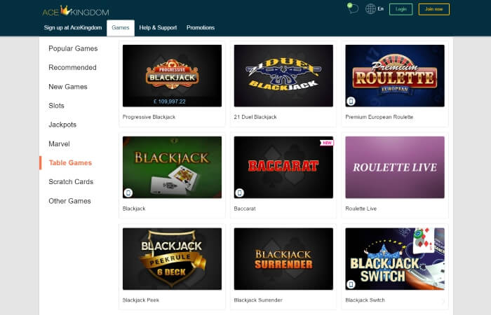 AceKingdom | Play casino card and table games